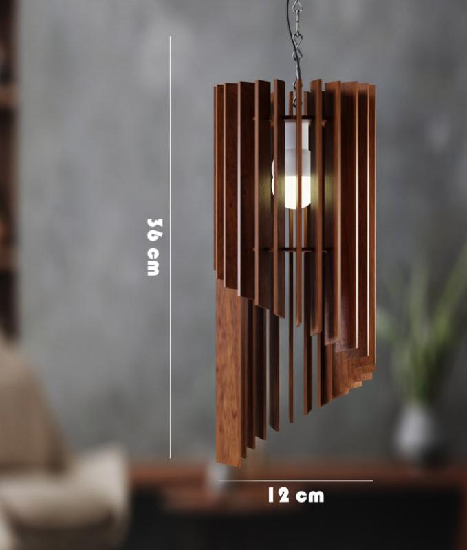 Drevená dizajnová lampa Luna 1