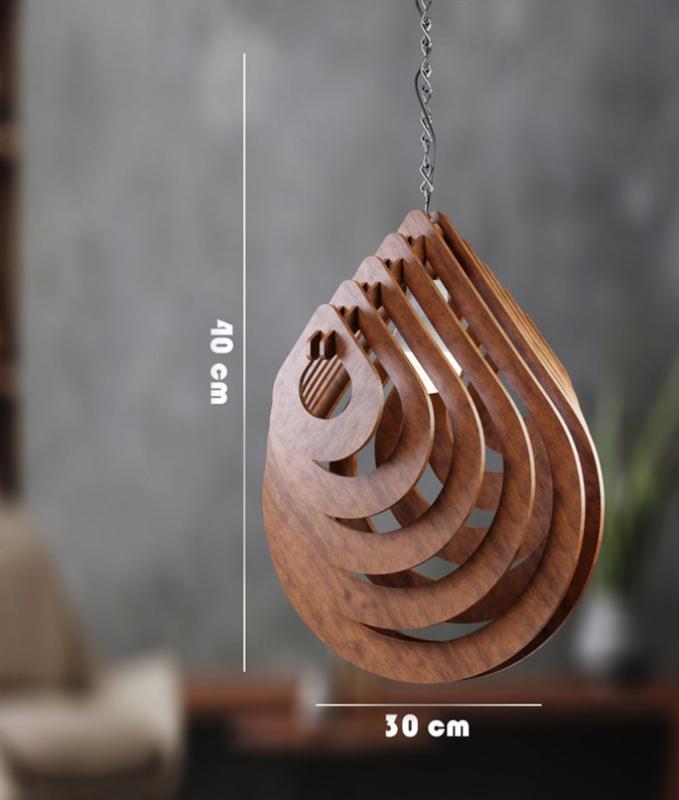 Drevená dizajnová lampa Dosya 1